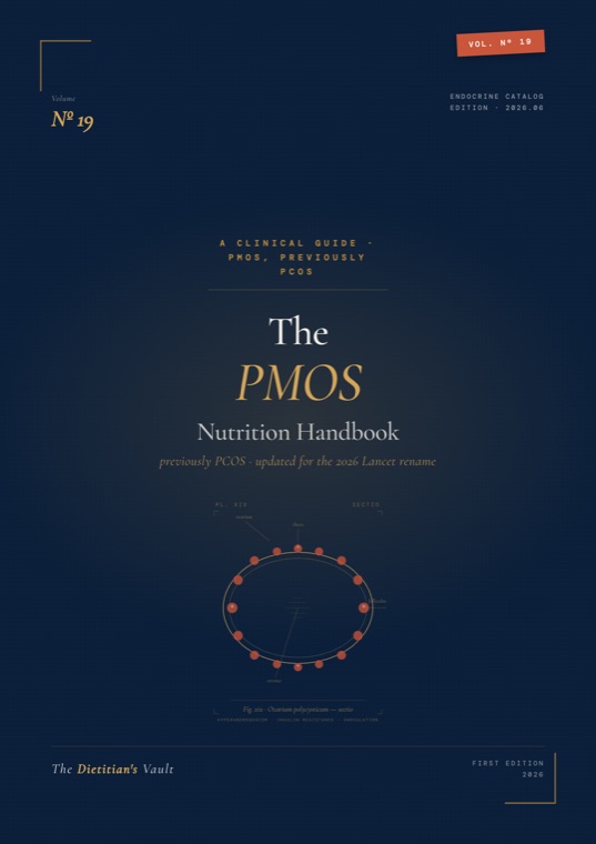 The PMOS (previously PCOS) Nutrition Handbook cover