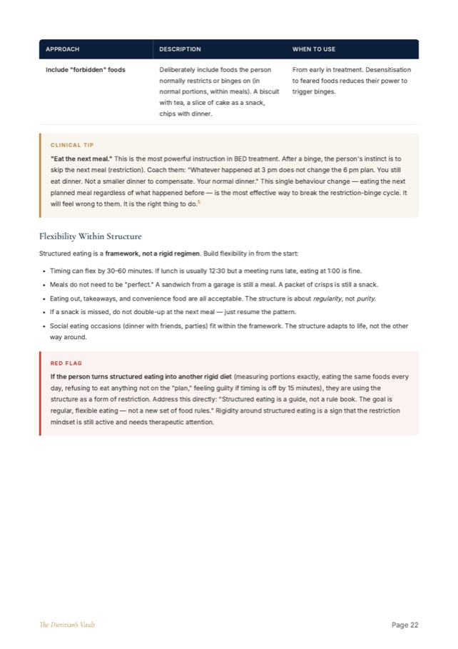 Interior page from The Binge Eating Nutrition Handbook