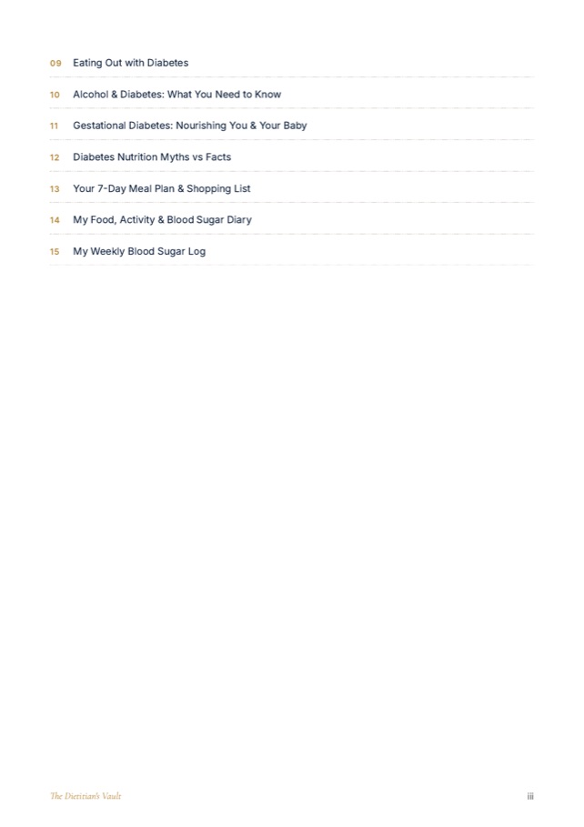 Interior page from The Diabetes Nutrition Handbook
