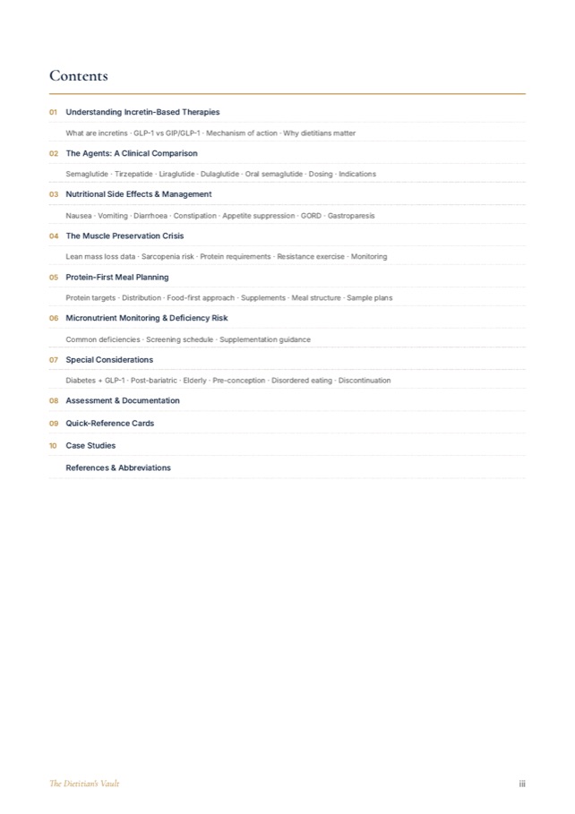 Interior page from The GLP-1 Nutrition Handbook