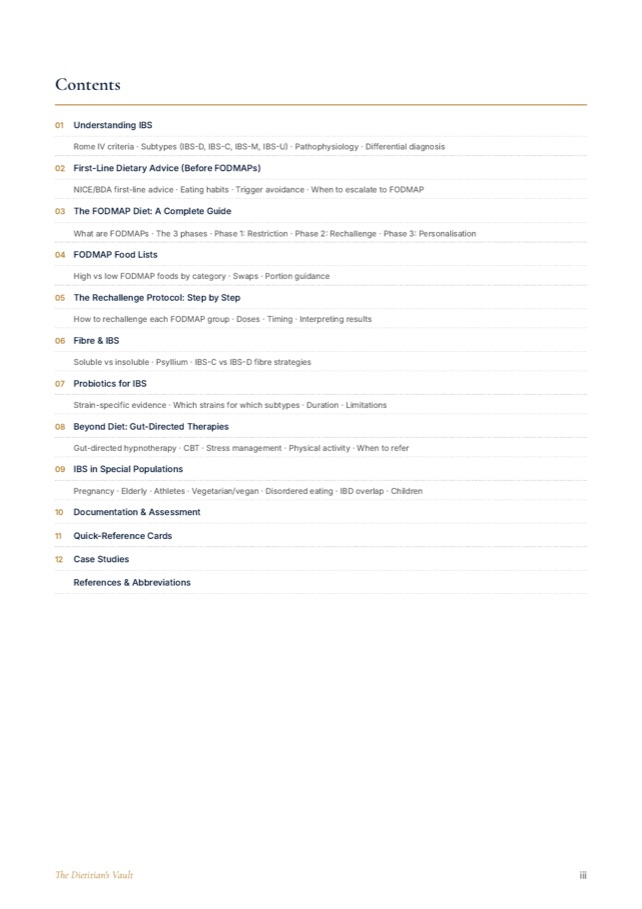 Interior page from The IBS Nutrition Handbook
