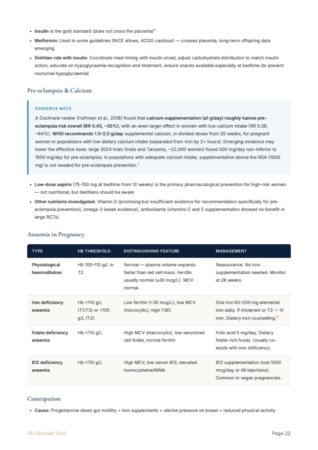 Interior page from The Prenatal & Fertility Nutrition Handbook