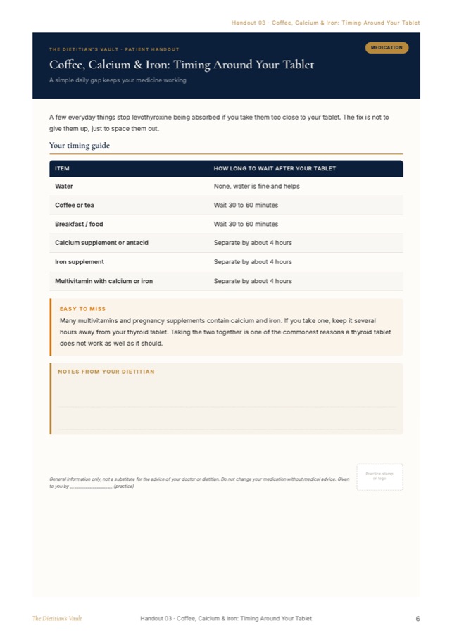 Interior page from The Thyroid Nutrition Handbook